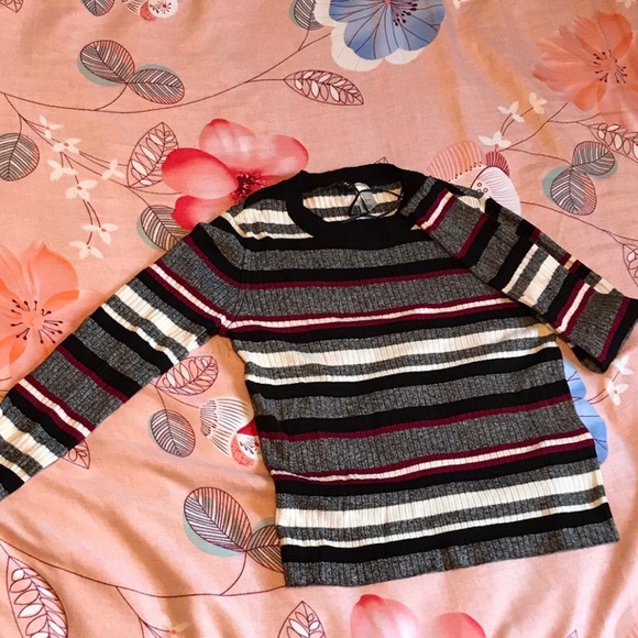 H&M Multi-Colored Stripe Long Sleeve Shirt - Picture 2 of 3
